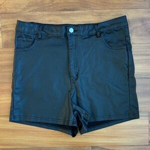 SHEIN faux leather shorts